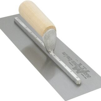 Marshalltown MX66 Finishing Trowel, 16 in L Blade, 4 in W Blade, Spring Steel Blade, Straight Handle, Wood Handle