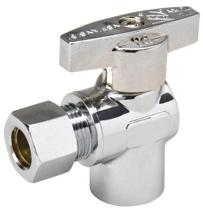 Southland 190-232HC Stop Valve, 3/8 x 1/2 in Connection, Compression x FIP, 125 psi Pressure, Brass Body