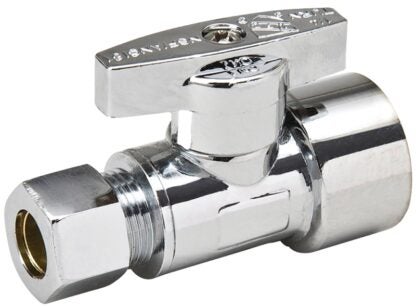 Southland 191-232HC Supply Line Stop Valve, 3/8 x 1/2 in Connection, Compression x FIP, 125 psi Pressure, Brass Body