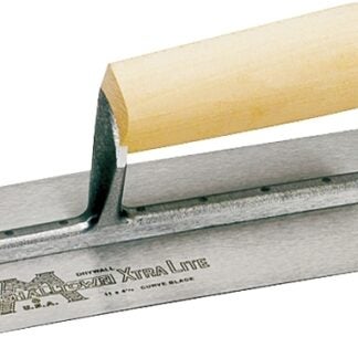 Marshalltown 12A Drywall Trowel, 4-1/2 in W Blade, 14 in L Blade, HCS Blade, Straight Handle, Hardwood Handle