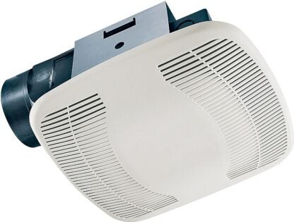 Air King BFQ75 Exhaust Fan, 8-11/16 in L, 9-1/8 in W, 0.3 A, 120 V, 1-Speed, 70 cfm Air, ABS, White