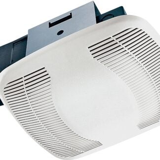 Air King BFQ110 Exhaust Fan, 8-11/16 in L, 9-1/8 in W, 0.5 A, 120 V, 1-Speed, 100 cfm Air, ABS, White