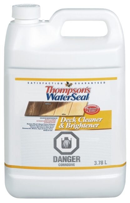 Thompson's WaterSeal THC052503-16 Deck Cleaner and Brightener, Liquid, Green, 3.78 L, Can Sells in Quantity of 4