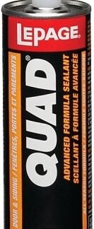 LePage Quad 1365302 Window Door and Siding Sealant, Translucent, -7 to 38 deg C, 295 mL Cartridge