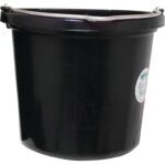 Fortex-Fortiflex FB-120 Series FB-120BX Bucket, 20 qt Volume, Rubber/Polyethylene, Black