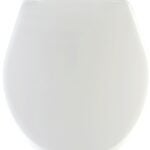 Mayfair 80SLOW000 Toilet Seat, Round, Plastic, White, Hex-Tite Hinge