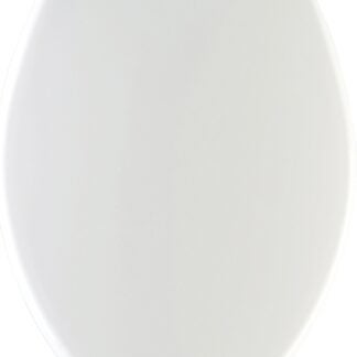 Mayfair 180SLOW000 Toilet Seat, Elongated, Plastic, White, Hex-Tite Hinge