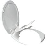 Bemis 83SLOWA Toilet Seat, Round, Wood, White, Twist Hinge