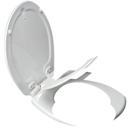 Bemis 83SLOWA Toilet Seat, Round, Wood, White, Twist Hinge