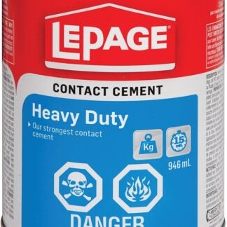 LePage 1504725 Heavy-Duty Contact Cement, Liquid, Solvent, Tan/Yellow, 500 mL Can