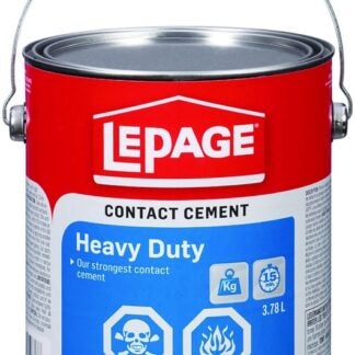 LePage 1504629 Heavy-Duty Contact Cement, Liquid, Solvent, Tan/Yellow, 3.78 L Can Sells in Quantity of 2