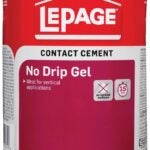 LePage Pres-Tite 1504628 Gel Contact Cement, Liquid, Solvent, Yellow, 946 mL Can