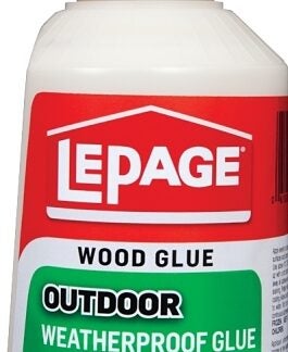 LePage 524644 Outdoor Weatherproof Glue, Light Brown, 800 mL Bottle