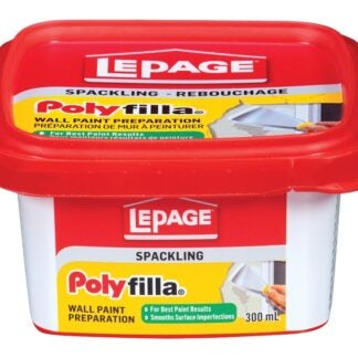 LePage Polyfilla 1256102 Wall Paint Preparation Compound, Off-White, 300 mL Plastic Tub