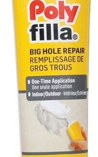 LePage Polyfilla 394034 Spackling Big Hole Repair, White, 162 mL Tube