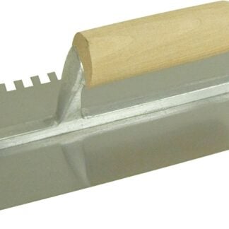 QLT 973 Trowel, 11 in L, 4-1/2 in W, Square Notch, Straight Handle