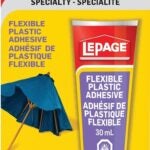 LePage 393915 Plastic Adhesive, Cream, 30 mL Carded Tube