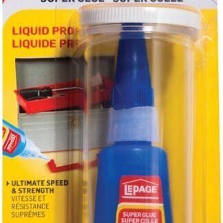 LePage 2600201 Super Glue, Liquid, Sharp, Irritating, Clear/Colorless, 20 mL Carded Bottle