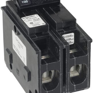 Square D Homeline CHOM2100CP Circuit Breaker, Mini, Standard, 100 A, 2 -Pole, 120/240 VAC, Plug Mounting