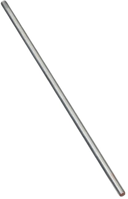 Stanley Hardware N179-598 Threaded Rod, 5/16-18 Thread, 72 in L, A Grade, Steel, Zinc, UNC Thread