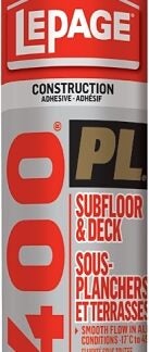 LePage PL 400 1654126 Subfloor and Deck Adhesive, Beige, 295 mL Cartridge