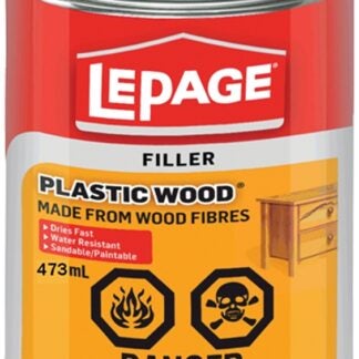 LePage 1819160 Wood Filler, Paste, Acetone, Light Tan, 473 mL Tin