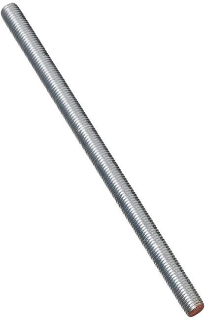 Stanley Hardware N179-630 Threaded Rod, 5/8-11 Thread, 72 in L, A Grade, Steel, Zinc, UNC Thread