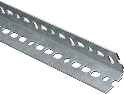 Stanley Hardware 4020BC Series N180-083 Slotted Angle Stock, 1-1/2 in L Leg, 48 in L, 14 ga Thick, Steel, Galvanized