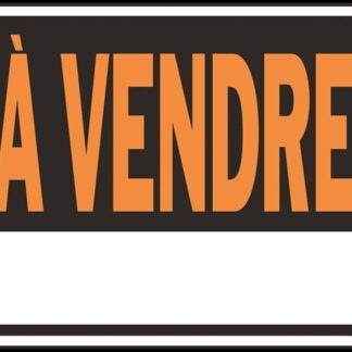 Hy-Ko SP-130 Sign, A VENDRE, Orange Legend, Black Background Sells in Quantity of 5