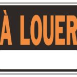 Hy-Ko SP-131 Sign, A LOUER, Orange Legend, Black Background, 12 in L x 8-1/2 in W Dimensions Sells in Quantity of 5