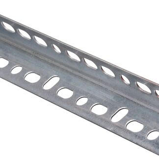 Stanley Hardware 4021BC Series N341-156 Slotted Angle Stock, 1-1/4 in L Leg, 72 in L, 0.047 in Thick, Steel, Galvanized