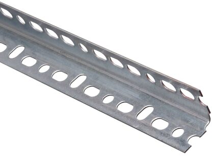 Stanley Hardware 4021BC Series N341-156 Slotted Angle Stock, 1-1/4 in L Leg, 72 in L, 0.047 in Thick, Steel, Galvanized