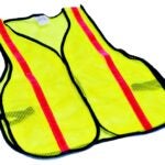 Safety Works SWX00354 High-Visibility Safety Vest, One-Size, Polyester, Lime Yellow, Hook-and-Loop