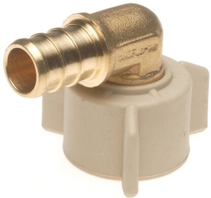 Apollo CPXFAE1212 Swivel Pipe Elbow, 1/2 in, FPT, 90 deg Angle, Brass