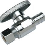 Apollo CPXVS1238C Stop Valve, 1/2 x 3/8 in Connection, PEX Barb x Compression, Brass Body