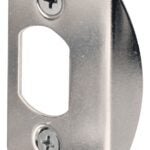 Defender Security E2234 Latch Strike, 2-1/4 in L, 1-7/16 in W, Steel, Chrome