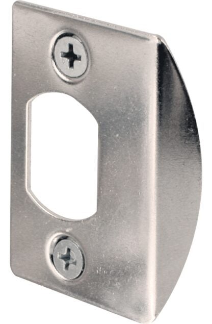 Defender Security E2234 Latch Strike, 2-1/4 in L, 1-7/16 in W, Steel, Chrome