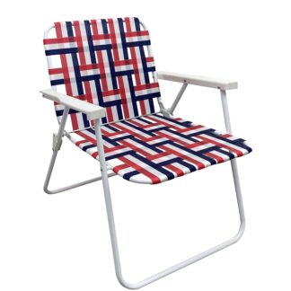 Seasonal Trends AC4007-RED Folding Web Chair, 30.71 in W, 23.62 in D, 22.83 in H, 250 lbs Capacity, Steel Frame Sells in Quantity of 6