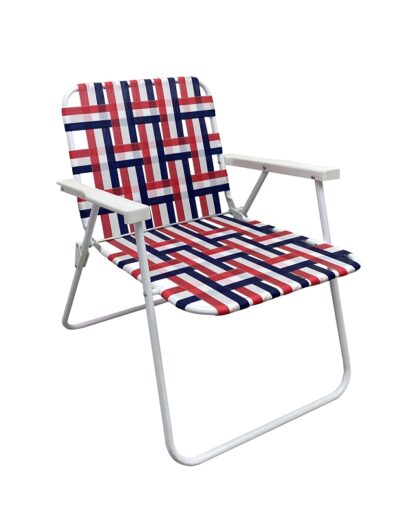 Seasonal Trends AC4007-RED Folding Web Chair, 30.71 in W, 23.62 in D, 22.83 in H, 250 lbs Capacity, Steel Frame Sells in Quantity of 6