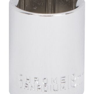 Vulcan MT6499933 Drive Socket, 18 mm Socket, 3/8 in Drive, 6-Point, Chrome Vanadium Steel, Chrome