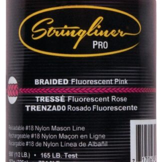 Stringliner Pro Series 35462 Construction Line, #18 Dia, 500 ft L, 165 lb Working Load, Nylon, Fluorescent Pink