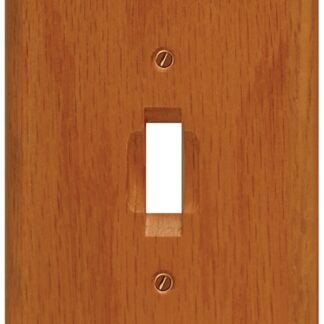 Atron Traditional Series 4-430T Wallplate, 5-1/2 in L, 3-1/2 in W, 1-Gang, Wood, Honey Oak