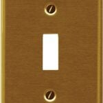 Atron Traditional Series 2-163TBR Wallplate, 4-3/4 in L, 3 in W, 1-Gang, Metal, Brass