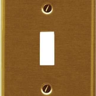 Atron Traditional Series 2-163TBR Wallplate, 4-3/4 in L, 3 in W, 1-Gang, Metal, Brass