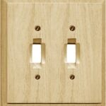 Atron Traditional Series 4-411TT Wallplate, 4-3/4 in L, 5 in W, 2-Gang, Wood