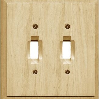 Atron Traditional Series 4-411TT Wallplate, 4-3/4 in L, 5 in W, 2-Gang, Wood