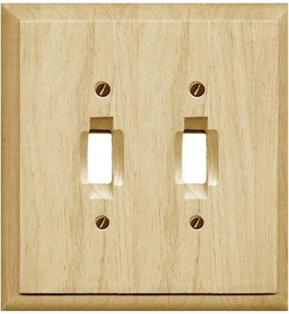 Atron Traditional Series 4-411TT Wallplate, 4-3/4 in L, 5 in W, 2-Gang, Wood