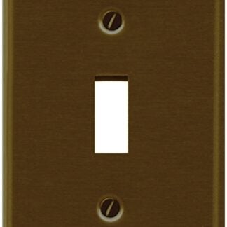 Atron Traditional Series 2-163TAB Wallplate, 4-3/4 in L, 3 in W, 1-Gang, Metal, Antique Brass