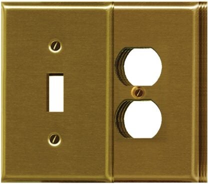 Atron 2-163T-D6 Wallplate, 6-Gang, Brass