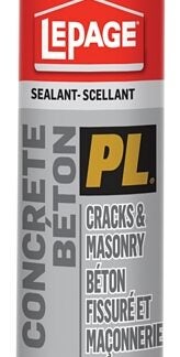 LePage PL Series 1619518 Concrete Crack and Masonry Sealant, Light Gray, Solid, 295 mL Paper Cartridge